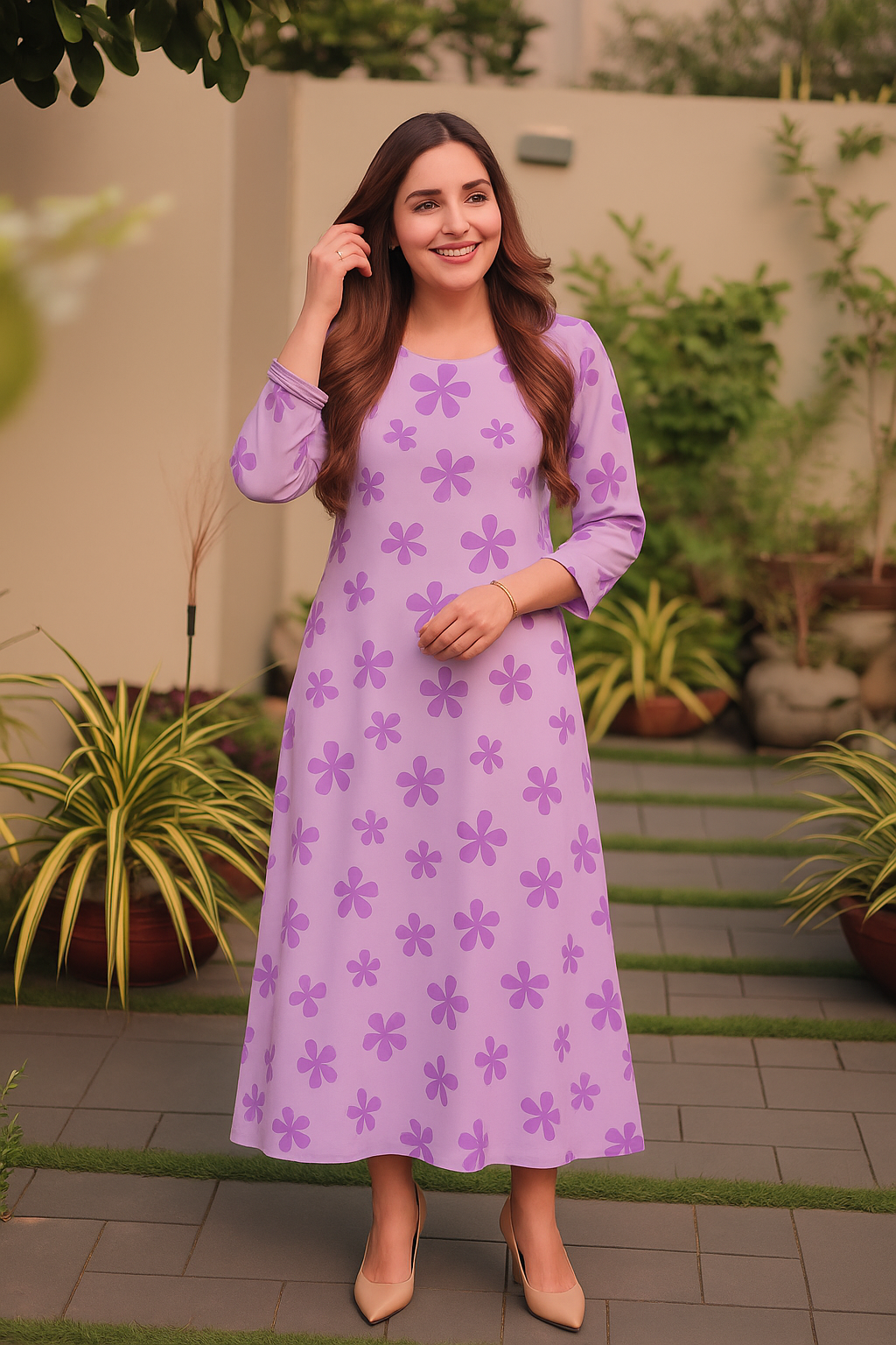 Lavender Floral Maxi