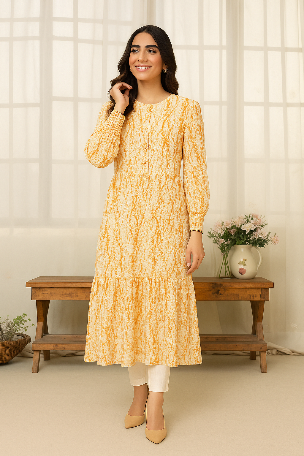 Orange Texture Maxi