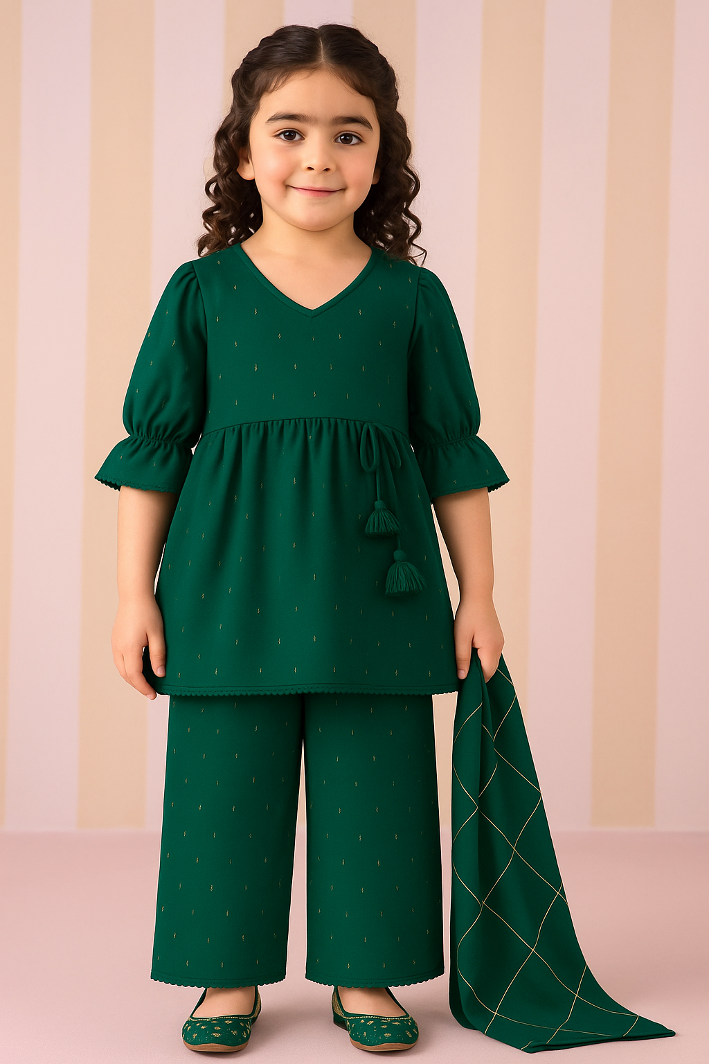Emerald Grace Tassel Dress