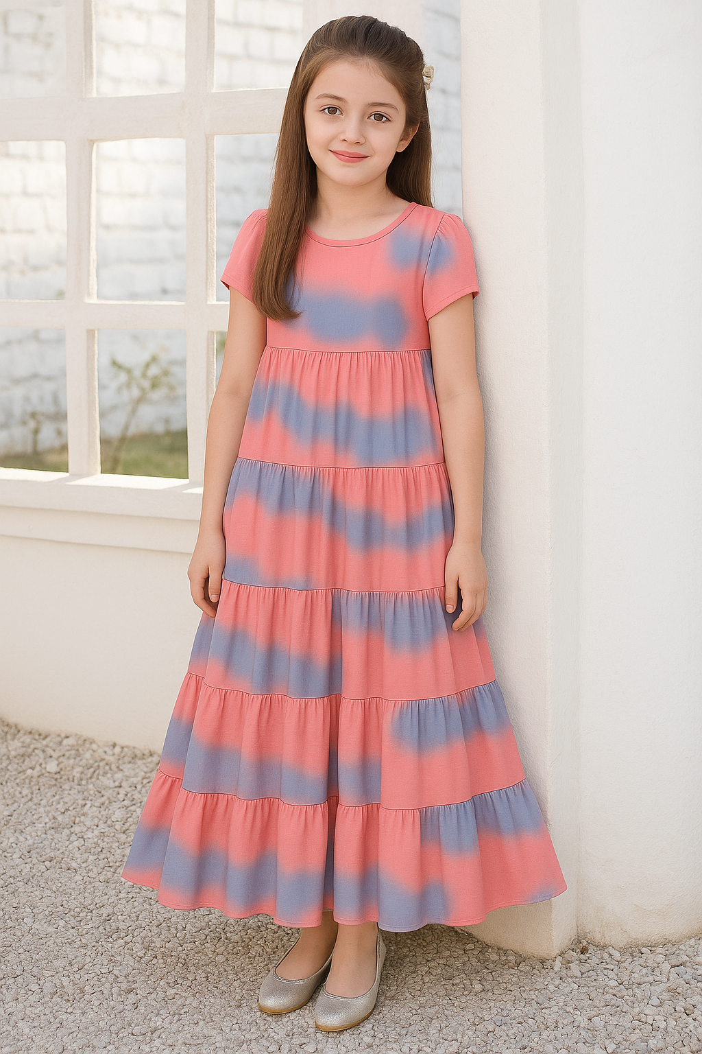 Cotton Candy Waves Maxi Dress