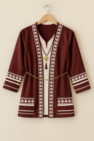 Zarqa Maroon Heritage shirt