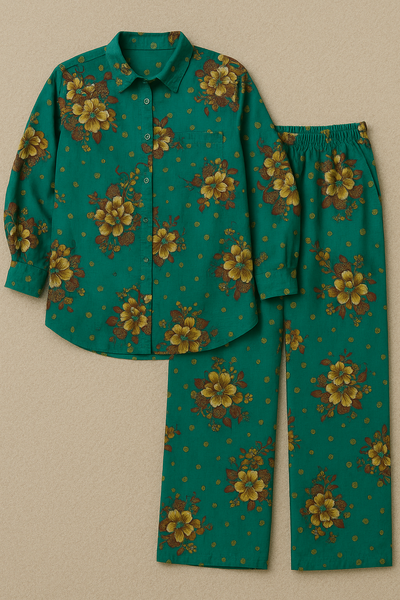Emerald Bloom Lounge Set