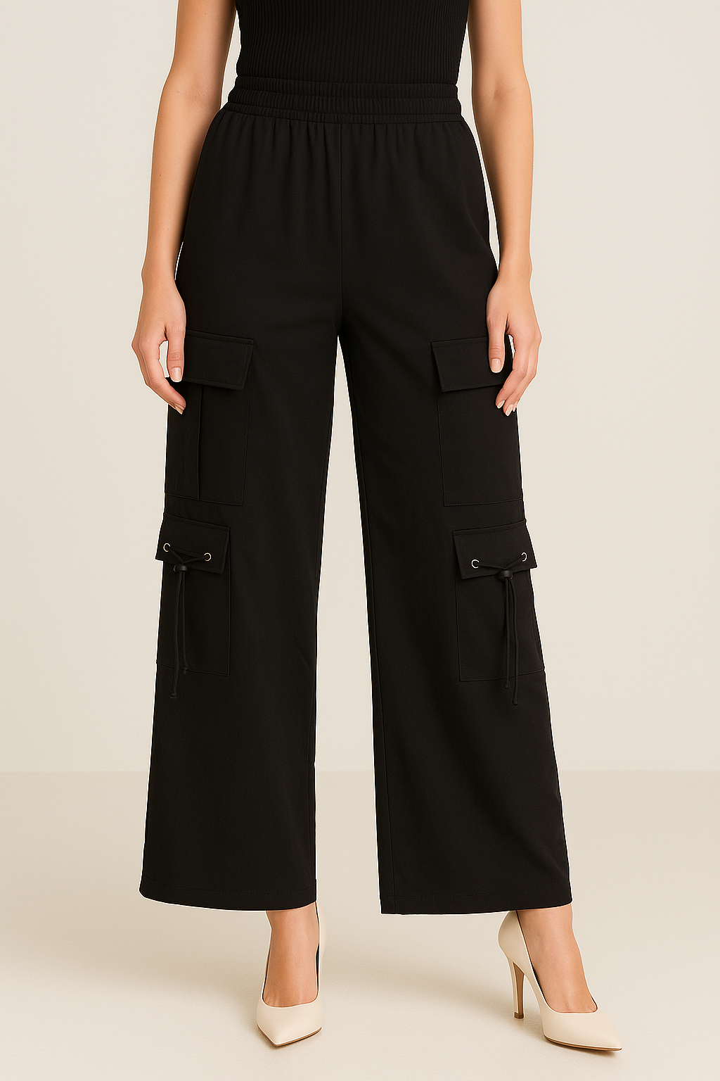 Drawstring Cargo Flare