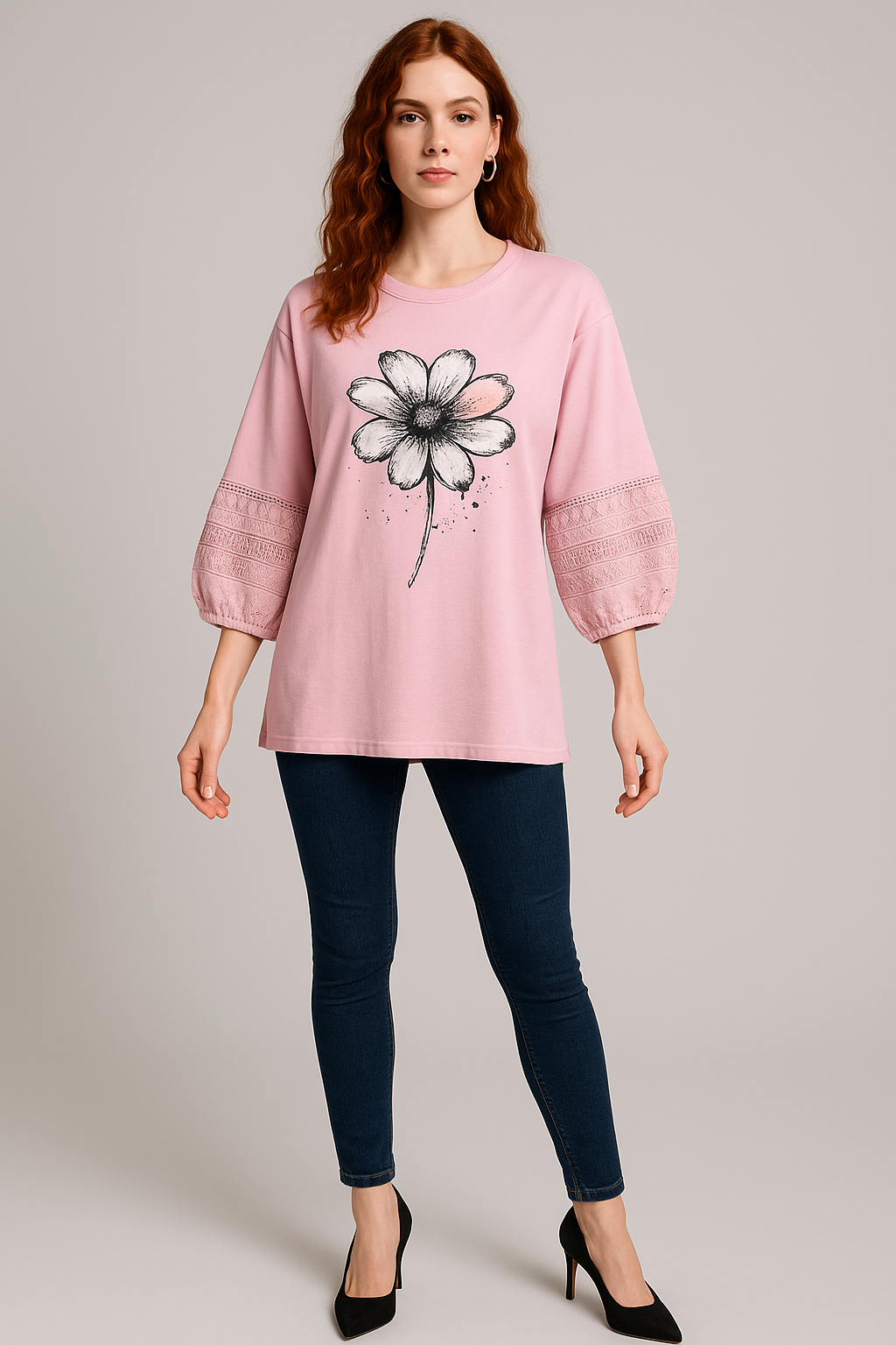 Blush Bloom Graphic Tunic