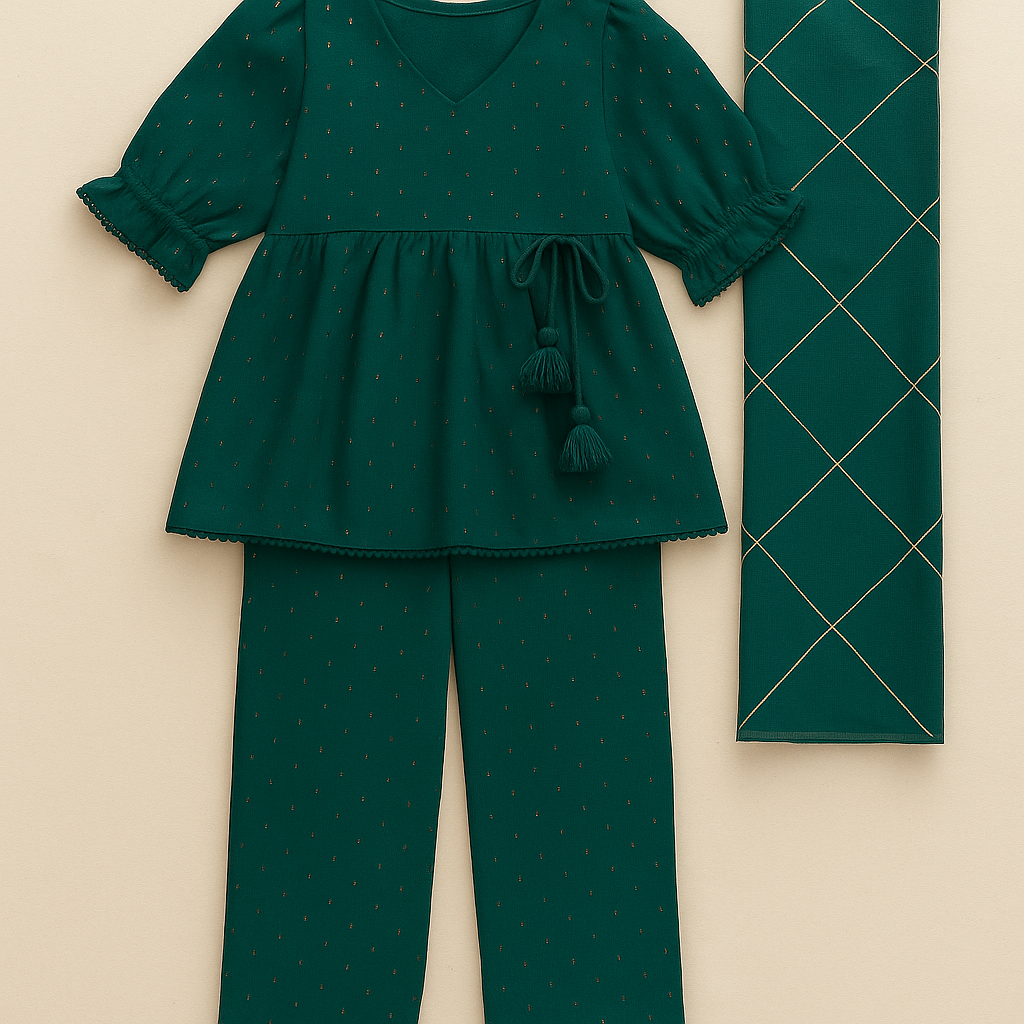 Emerald Grace Tassel Dress