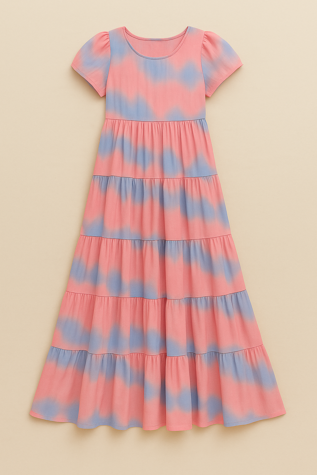 Cotton Candy Waves Maxi Dress