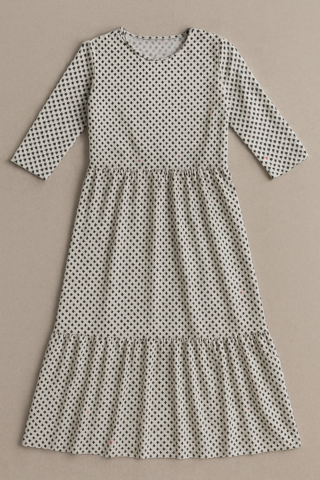 Pixel Dot Ruffle Maxi