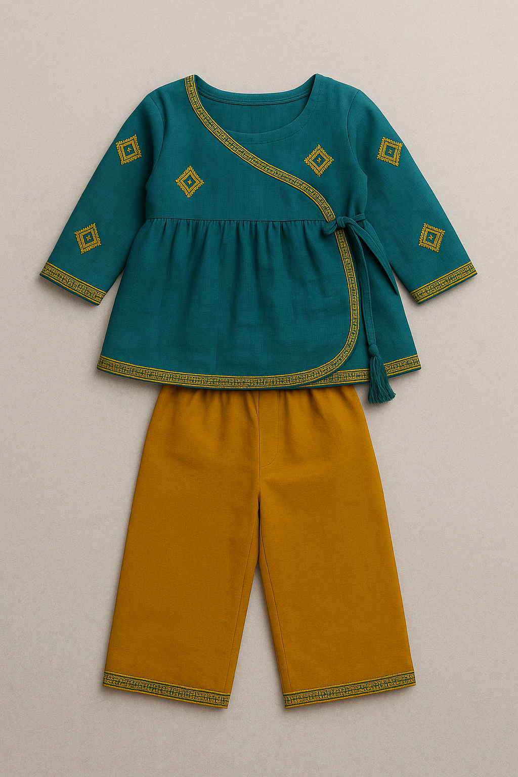Turquoise Marigold Wrap Set
