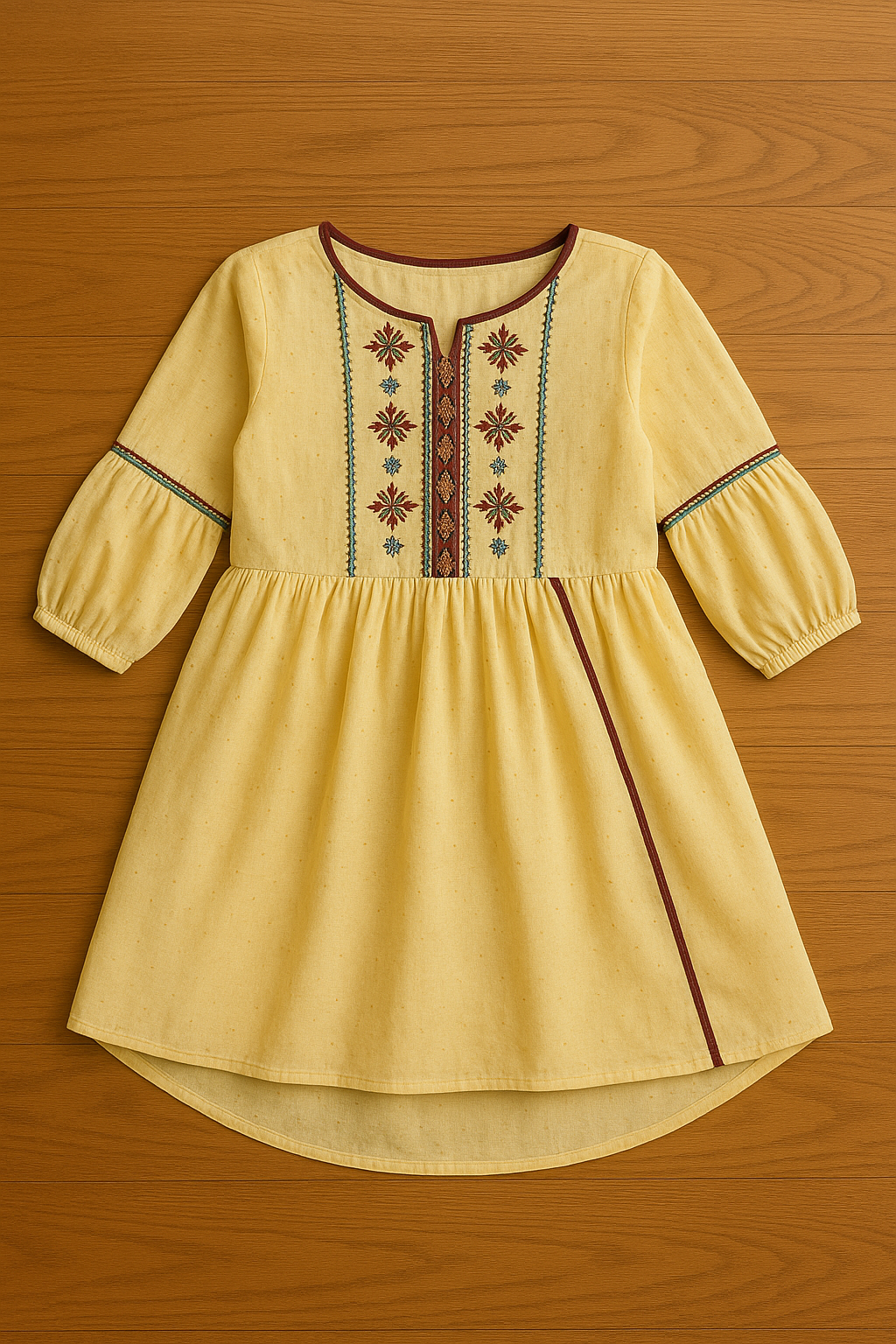 Golden Petal Heritage Frock