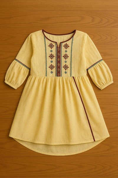 Golden Petal Heritage Frock