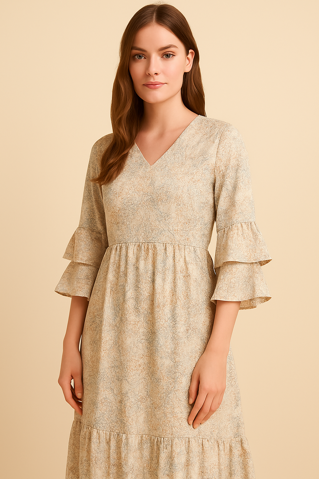 Whispering Dusk Tiered Dress
