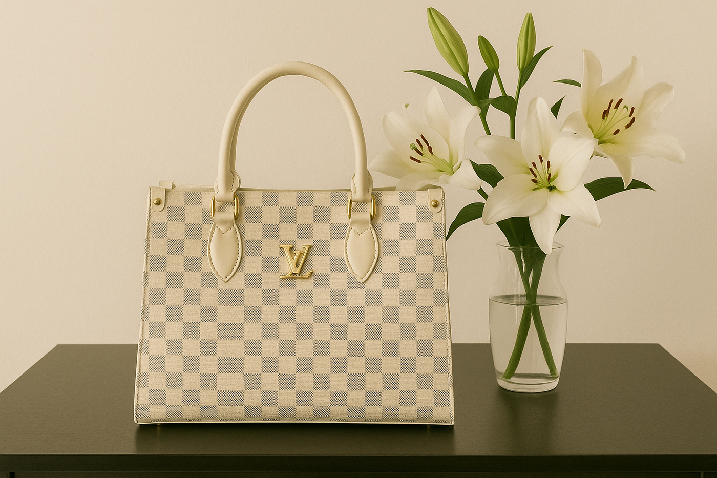 Elegance Checkered Tote