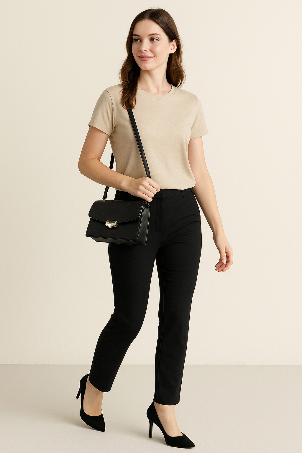 Noir Arrow Quilted Clutch