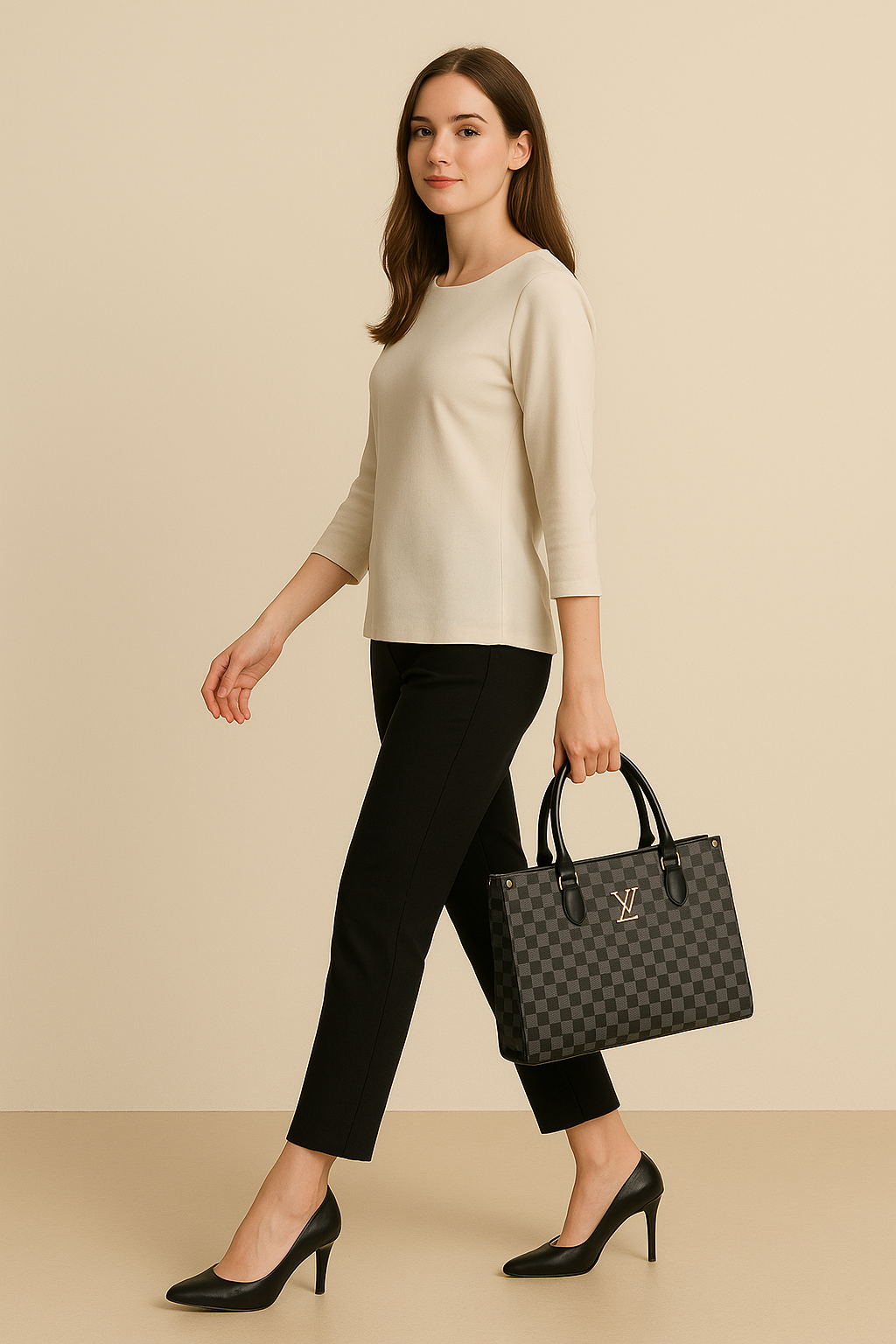 Checkered  tote