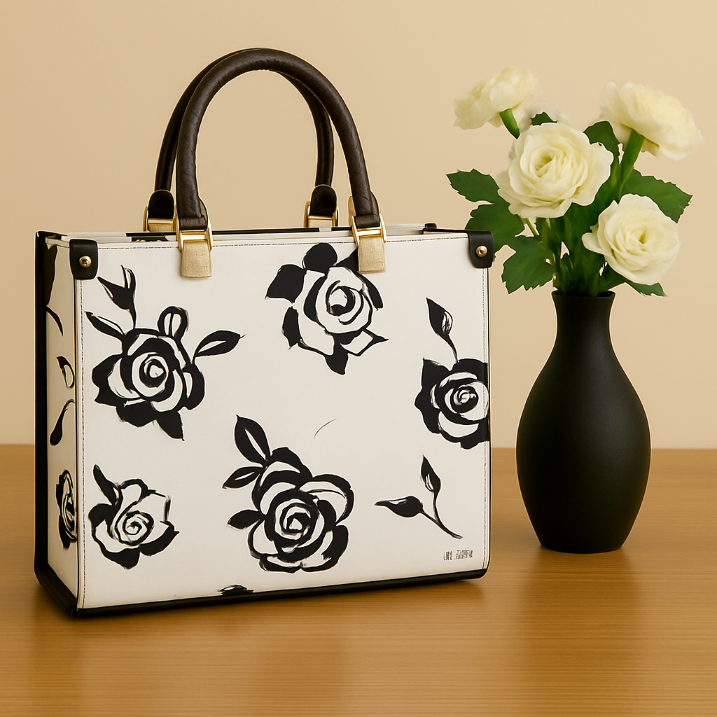 Monochrome Bloom Tote