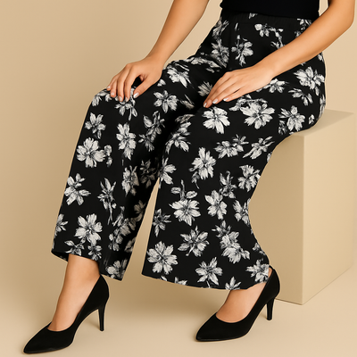 Noir Bloom Palazzo
