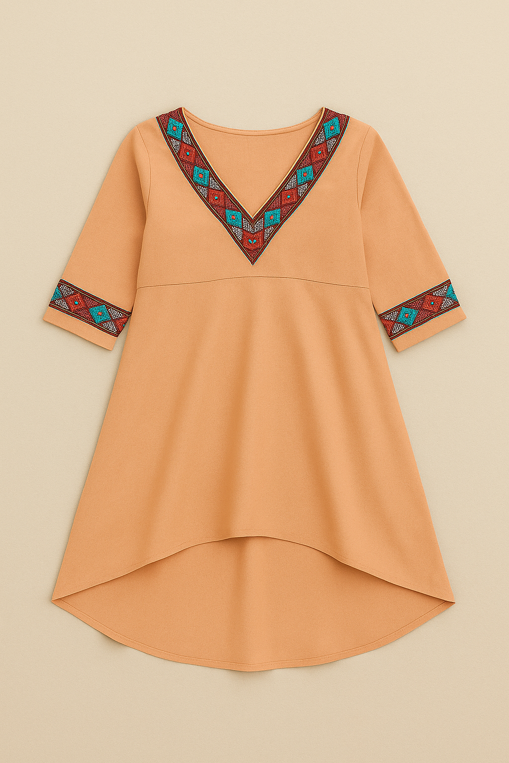 Desert Bloom Embroidered Tunic