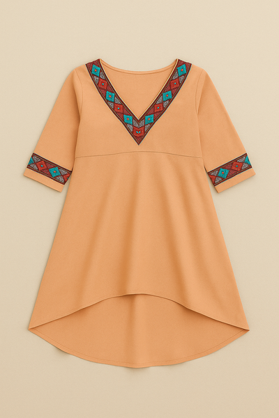 Desert Bloom Embroidered Tunic